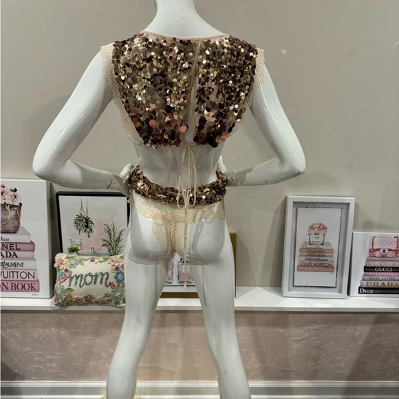 FREE PEOPLE Main Character Bodysuit in rose gold - Picture 8 of 9